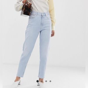 Light blue high waisted Mango jeans